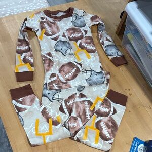 Burt’s bees Kids Football Print 2 Piece Pajamas